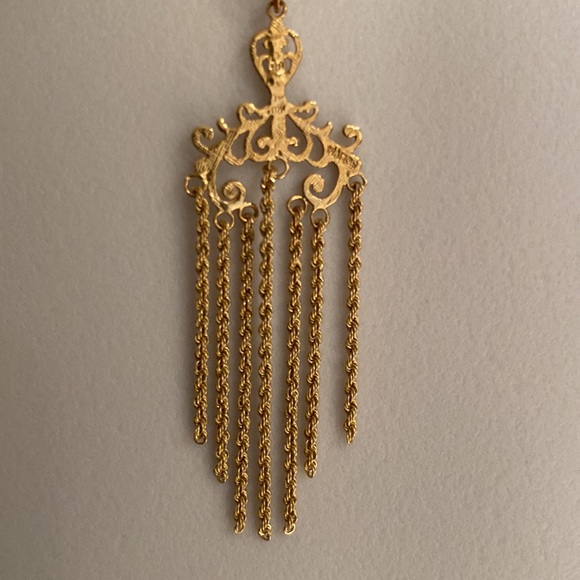 Genuine 10k yellow gold chain and pendant 20in - Picture 3 of 9